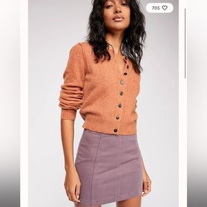 Free People Purple Modern Femme Denim Mini Skirt - Size 4 / Small